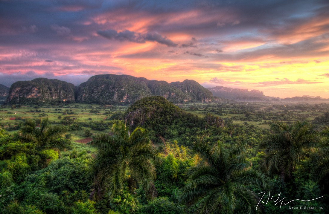 "Viñales at Dawn" - Cuba’s Viñales Valley & its iconic hills known as “mogotes.” This is a high dynamic range (HDR) image combining 10-20 separate images.